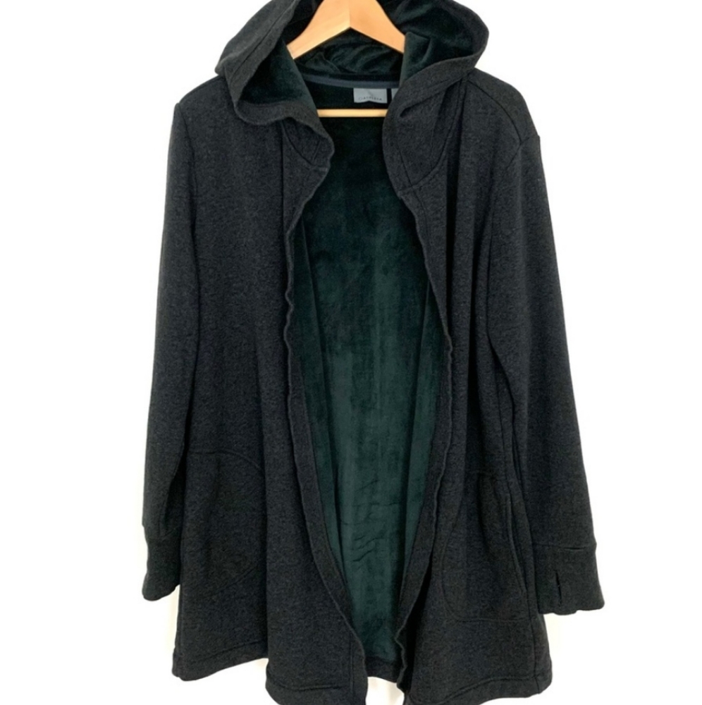 Athleta fleece lined cardigan/hoodie